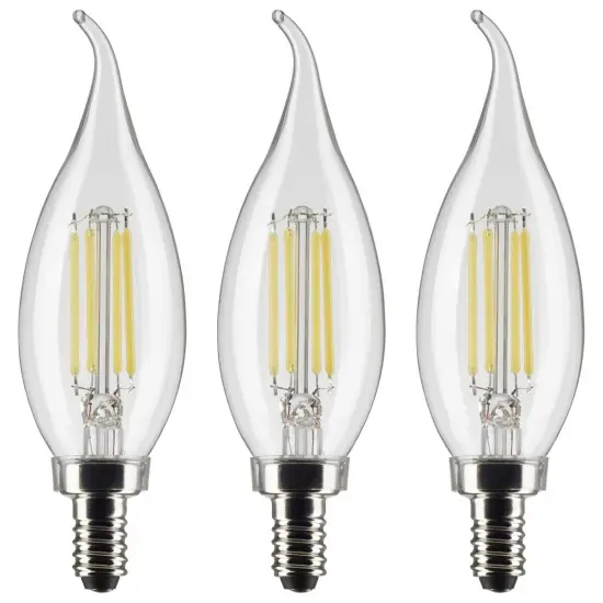 3 Pack - 4.5w CA11 LED E12 Candelabra base 2700K Soft White Bulb {1}