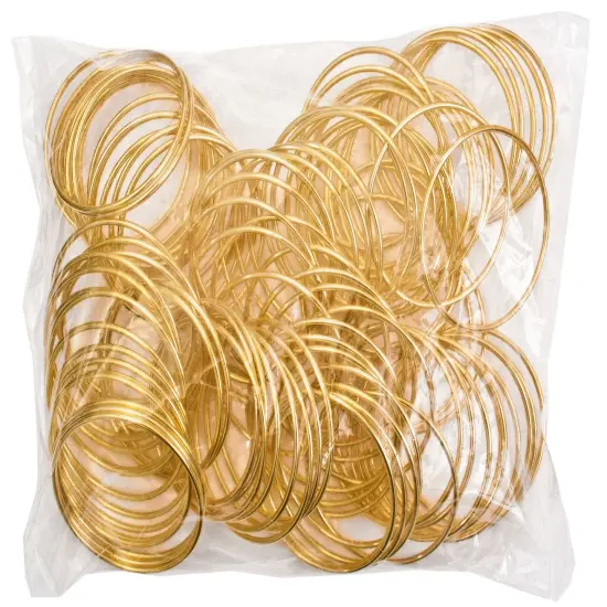 John Bead 2.5" Brass Metal Rings, 100pcs {4}