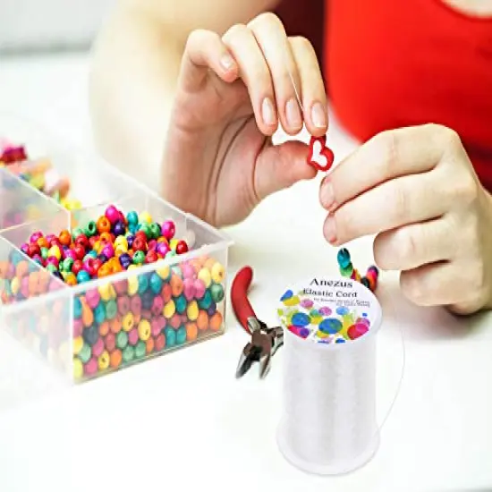 Elastic String for Bracelets, Anezus 0.7mm Elastic Bracelet String Beading String Jewelry String Stretch Cord for Bracelets, Jewelry Making, Beads {3}