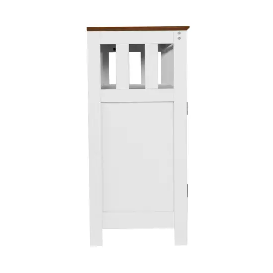 Merrick Lane Tanner Buffet and Sideboard with Storage Cabinet and Upper Shelf WalnutTop/BlackFrame {11}