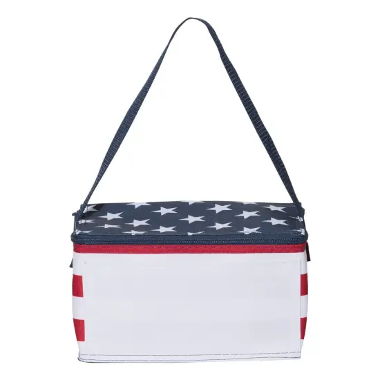 Americana Cooler! Made from rugged 600D polyester, adjustable 22 1/2" blue strap adds a dash | RAHEEV&reg; {2}