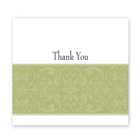 Great Papers! Thank You Note Card and White Envelope, Sage Swirl, 4.75" x 3.375"(folded), 50 count {2}