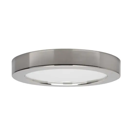 13.5 watt 7" Flush Mount LED Fixture 3000K Round Shape Polished Chrome Finish 120 volts {2}