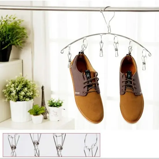 Kitcheniva Stainless Steel Laundry Drying Rack With 10 Clips {3}