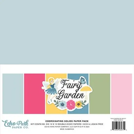 Echo Park Fairy Garden Solids 12"x12" Kit {1}