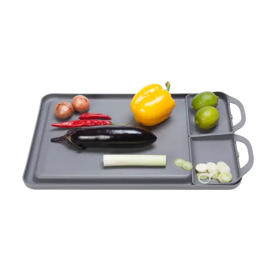 Double Save S Non-Slip Removable Compartments and Grooves to Prevent Spills Dishwasher Safe Cutting Board & Serving Tray {6}