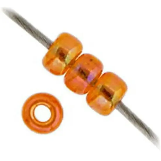 Miyuki 250g Transparent Round Seed Beads, 11/0 Lt Orange AB #253 {2}
