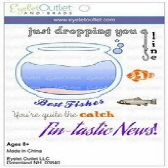 Eyelet Outlet Cling Fish Stamps {1}