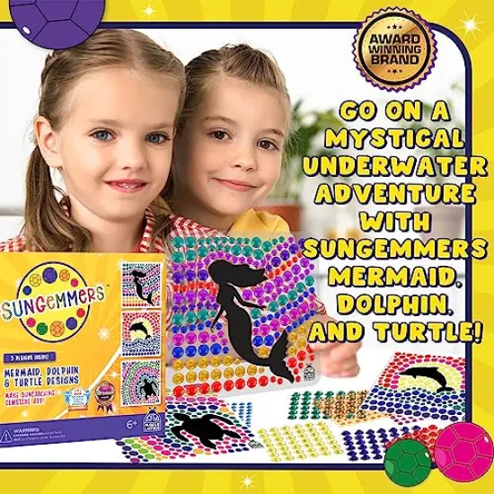 Dolphin Diamond Window Art Suncatcher Kit for Kids 6-8 9 10, Birthday Gifts for 7 Year Old Girl, Mermaid Gifts - Crafts for Girls Ages 8-12 {5}