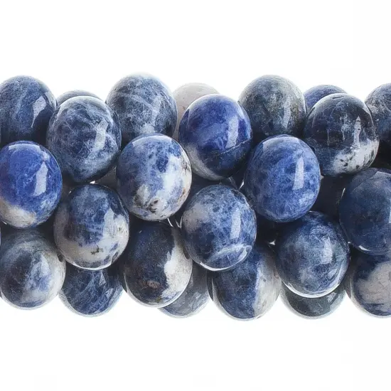 Earth's Jewel Semi-Precious 6mm Sodalite Natural Round Strung Bead {1}