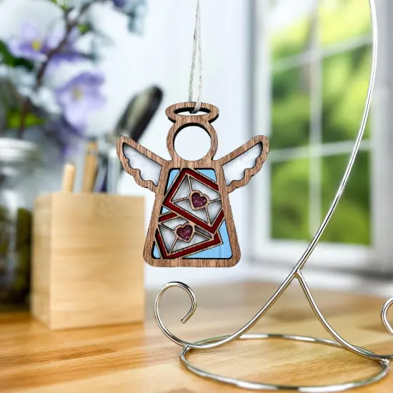 3.5" (H) Letters of Love Ornament - Handcrafted in Texas - Mother's Angels&reg; Christmas Angel Wings Figurine {5}