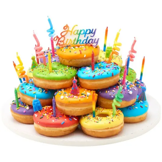 Happy Birthday Bright Shaped Candle {3}