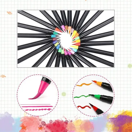 Set of 24 Soft Brush Watercolor Art Markers {2}