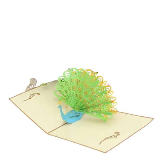 Kitcheniva 3D Peacock Pop Up Greeting Card Christmas Craft {2}