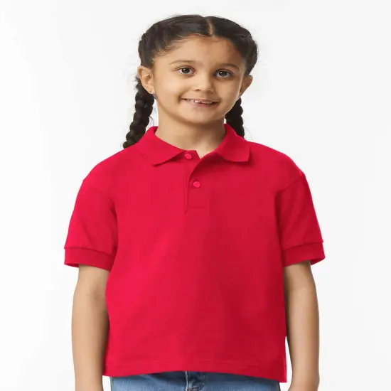 Gildan&reg; DryBlend Youth Short Sleeve Jersey Polo Red {1}