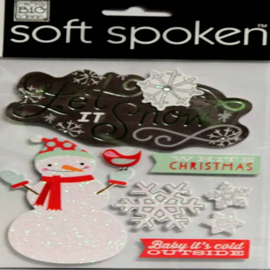 Me & My Big Ideas Soft Spoken Let It Snow Dimensional Stickers {1}