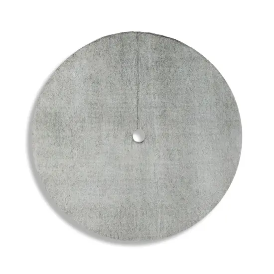 Arctic Grey Faux Fur Christmas Tree Skirt - 60" {2}