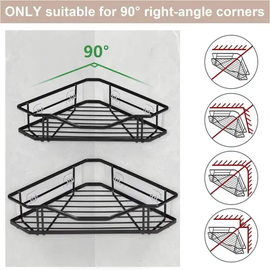 2 Pcs Shower Organizer Shelf, Shower Shelf Caddy Storage Holder. {3}
