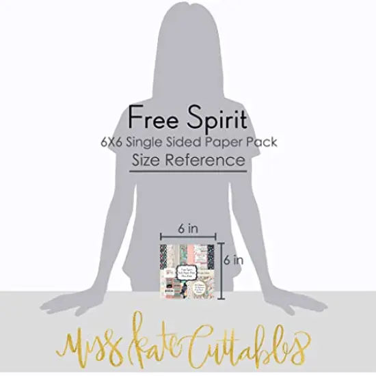 64 Sheets Pattern Paper Pack - Free Spirit - Card Making Scrapbook Specialty Paper Single-Sided 6"x6" Collection Includes - by Miss Kate Cuttables {5}