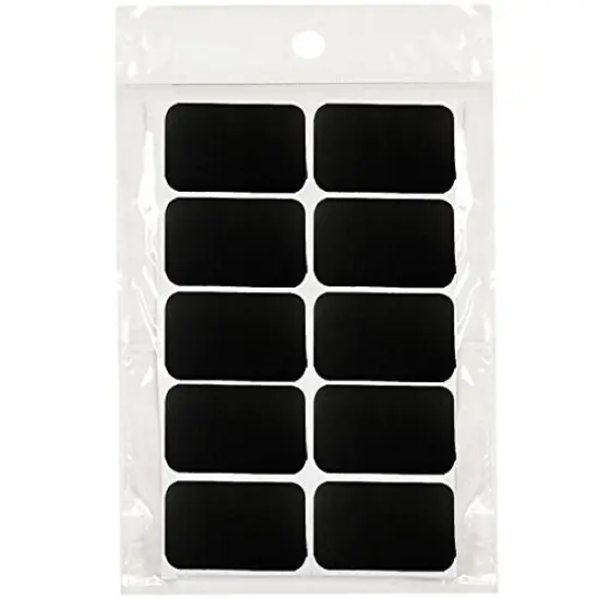 Wrapables Set of 40 Chalkboard Labels / Chalkboard Stickers, 2.25" x 1.5" Rectangle {1}