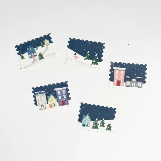 christmas village stamp washi tape | funday goods {2}