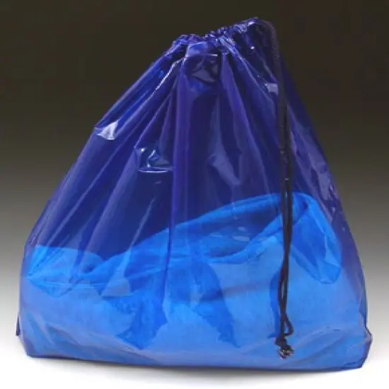 Poly Bag with Single Drawstring + 3" Bottom Gusset - Clear (Size 16" x 18" ) {3}