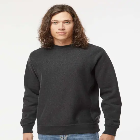 Cross-Grain Crewneck Sweatshirt | RADYAN&reg; Charcoal heather {1}
