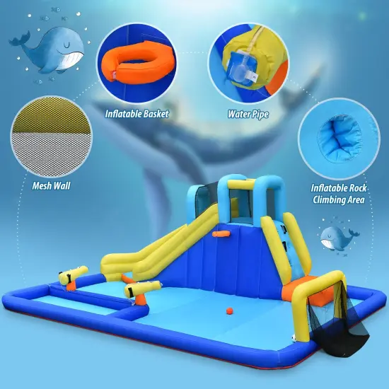 6-in-1 Inflatable Water Slide Jumping House without Blower {3}