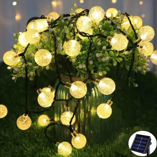 Solar-Powered Waterproof 50 LED String Lights Warm white {1}