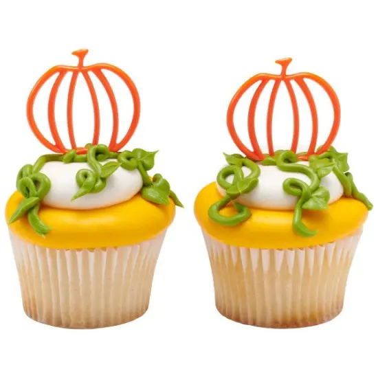 Cutout Pumpkin DecoPics Cupcake Decoration, 12ct {4}