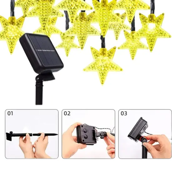 Kitcheniva Outdoor Solar Star LED Fairy String Lights {2}