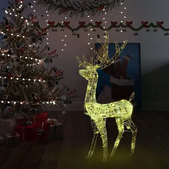 4 ft Warm White Acrylic Reindeer Christmas Decoration with 140 LEDs {2}