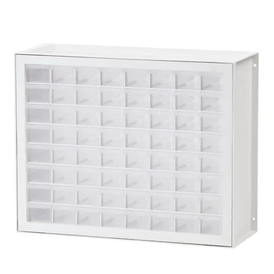 IRIS USA 64 Drawer Sewing, Craft, Hardware Parts Cabinet, White {1}
