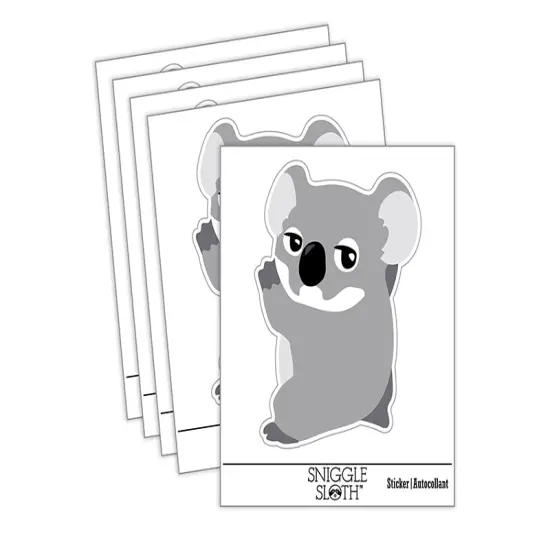 Clingy Koala Baby Waterproof Vinyl Phone Tablet Laptop Water Bottle Sticker Set - 5 Pack {2}