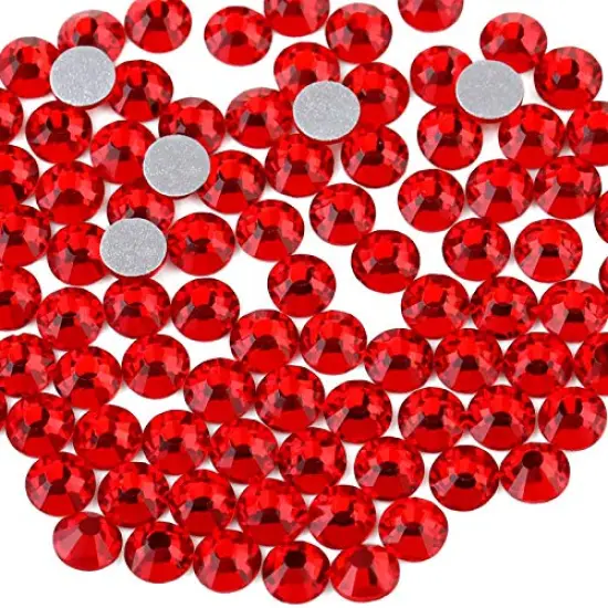 1440 PCS Flat Back Crystal Rhinestones Round Gems, Light Siam (2.7-2.8mm) {2}