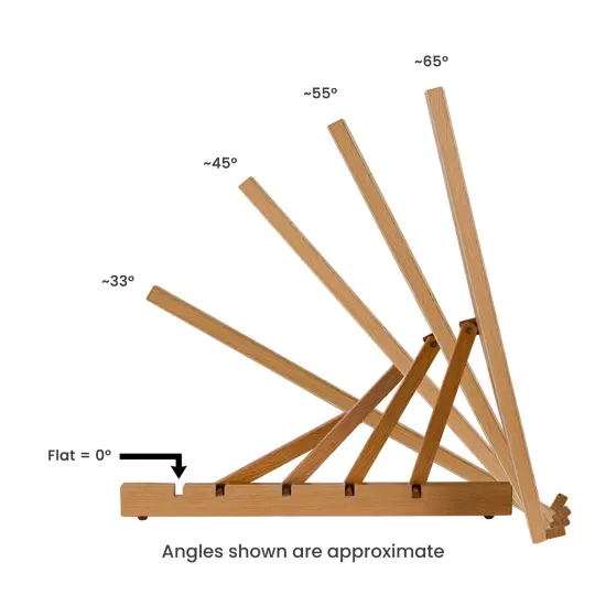 SoHo Urban Artist 12x16" Adjustable Portable Drawing Board Stand Easel, 5 Positions, Natural Beechwood Finish {3}