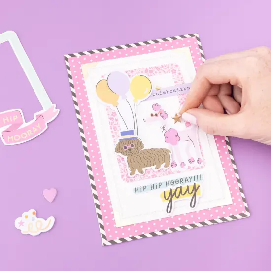 American Crafts Life Of The Party Enamel Dots 60/Pkg-Iridescent Glitter {4}