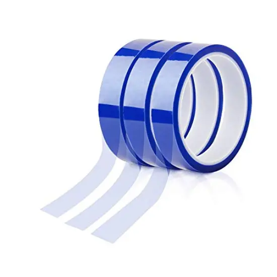 0.8 Inch x 108 Ft Sublimation Blanks Thermal Tape,Heat Tape,High Temp Tape,Up to 250℃(480℉) for Tumbler Sublimation Print,Heat Transfer Tape,Heat Vinyl Press Tape (4, Blue, 0.8" x 108') {3}