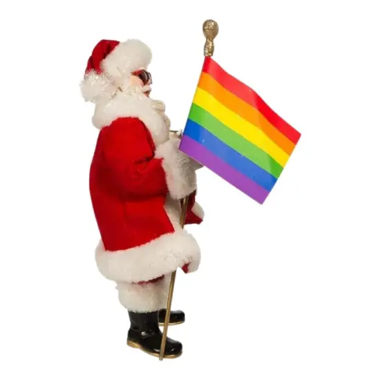 Kurt S. Adler 10-Inch Fabrich&eacute; Pride Santa {3}