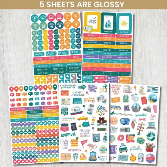 bloom daily planners Sticker Sheets, Travel Pack {3}
