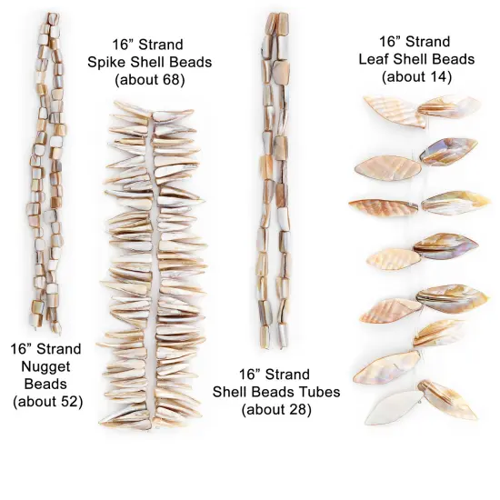 Magnolia Sea Shell Beads Collection Value Pack {3}