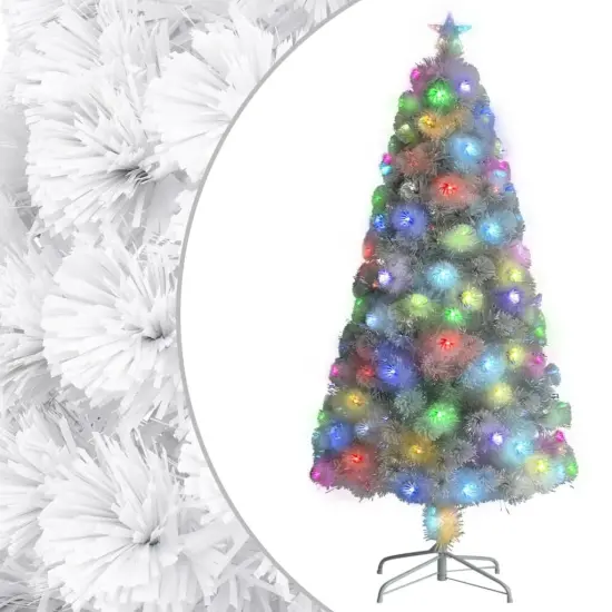 Artificial Christmas Tree with LED White Fiber Optic {1}