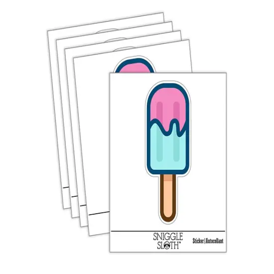 Popsicle Ice Cream on Stick Summer Waterproof Vinyl Phone Tablet Laptop Water Bottle Sticker Set - 5 Pack {2}