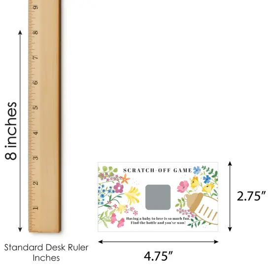 Big Dot of Happiness Wildflowers Baby - Boho Floral Baby Shower Game Scratch Off Cards - 22 Count {7}