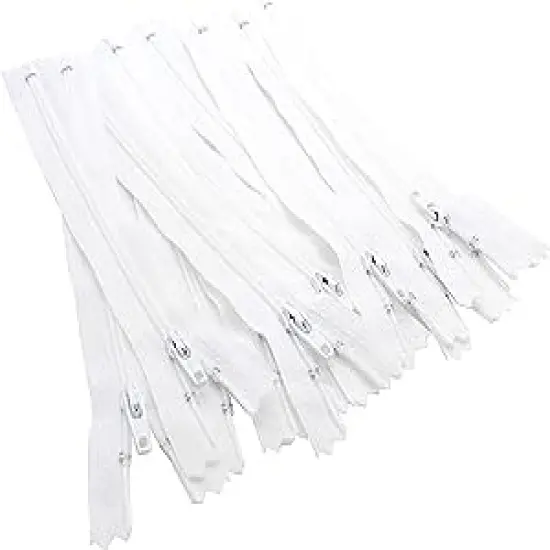 YKK&reg; 20" Zipper YKK Color White for Apparel, Handbags, Craft & Sewing Projects (12 Zippers/Pack) {1}