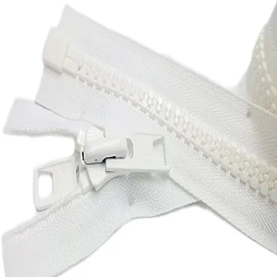 Bimini Top #10 White Marine Double Pull Zipper 66" ~ YKK Zipper {1}