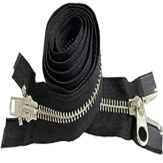 YKK Parka Two-Way Separating Zipper #10 Aluminum Metal Dual Heavy Duty 36" - 48" (37 Inches) {1}