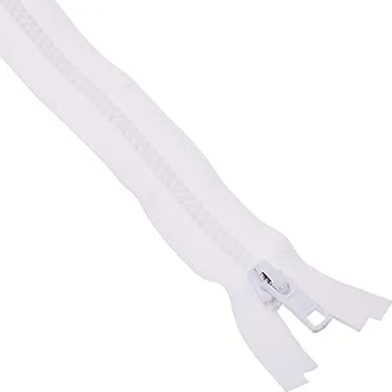 YKK 120" Long Arm Quilting Machine 5 Molded Plastic ~ Separating-White (1 Zipper) {1}