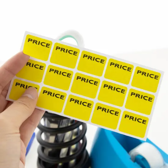 BAZIC Price Mark Label Yellow (180/Pack) {6}