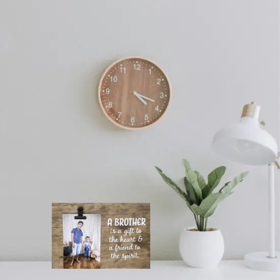 Decorative Wood Clip Frame: Brother {3}